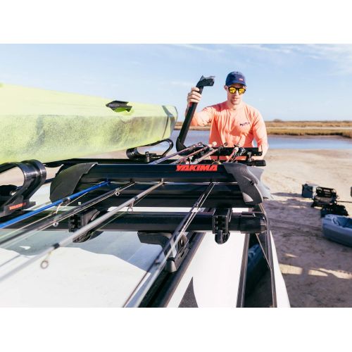  YAKIMA, ReelDeal Rooftop Fishing Rod Mount, Carries Up to 8 Fully-Rigged Rods