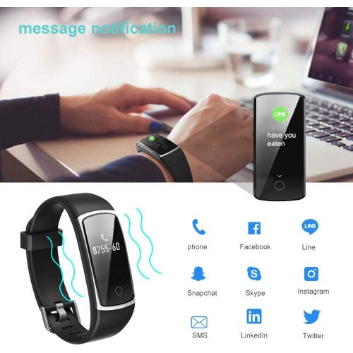  [아마존 핫딜]  [아마존핫딜]YAMAY Fitness Tracker with Blood Pressure Monitor Heart Rate Monitor,IP68 Waterproof Activity Tracker 14 Mode Smart Watch with Step Counter Sleep Tracker,Fitness Watch for Women Me