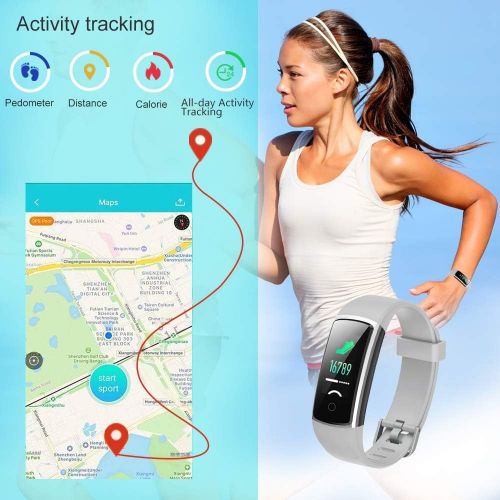  [아마존 핫딜] [아마존핫딜]YAMAY Fitness Tracker with Blood Pressure Monitor Heart Rate Monitor,IP68 Waterproof Activity Tracker 14 Mode Smart Watch with Step Counter Sleep Tracker,Fitness Watch for Women Me