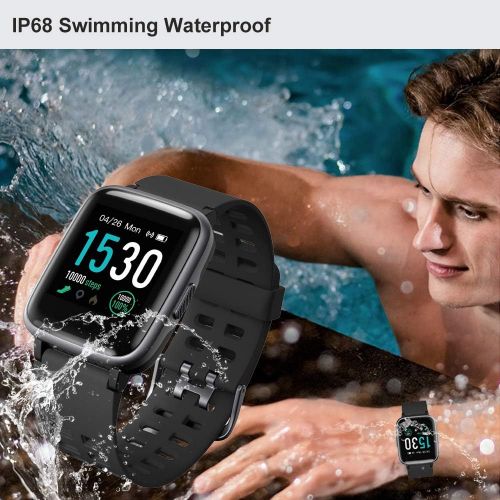  [아마존핫딜][아마존 핫딜] Smart Watch for Android and iOS Phone 2019 Version IP68 Waterproof,YAMAY Fitness Tracker Watch with Pedometer Heart Rate Monitor Sleep Tracker,Smartwatch Compatible with iPhone Sam