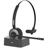 [아마존베스트]YAMAY Bluetooth Headset for Cell Phones, Wireless Headset Noise Cancelling Bluetooth Headphones with Microphone,Charging Dock,Mute Button for Trucker Drivers Call Center Office PC