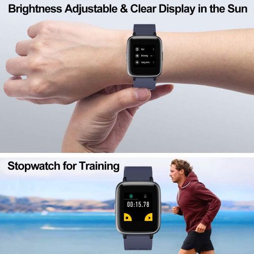  [아마존베스트]Smart Watch for Android iOS Phone 2019 Version IP68 Waterproof,YAMAY Fitness Tracker Watch with Pedometer Heart Rate Monitor Sleep Tracker,Smartwatch Compatible with iPhone Samsung