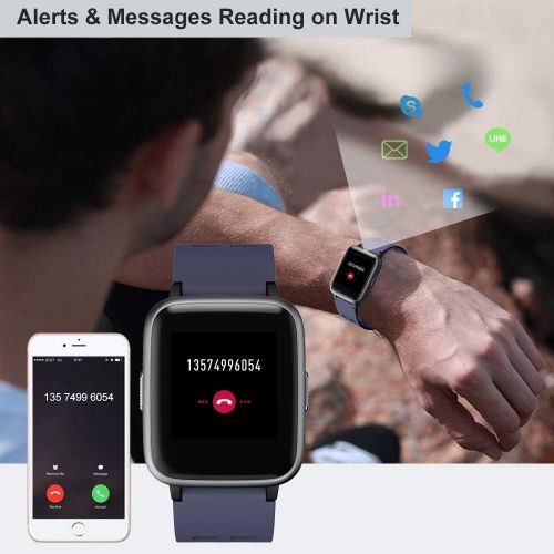  [아마존베스트]Smart Watch for Android iOS Phone 2019 Version IP68 Waterproof,YAMAY Fitness Tracker Watch with Pedometer Heart Rate Monitor Sleep Tracker,Smartwatch Compatible with iPhone Samsung