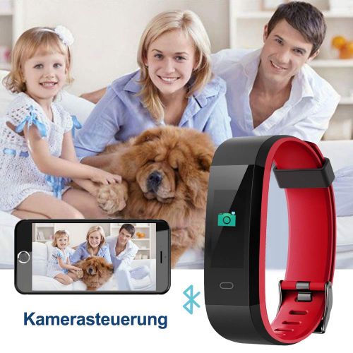  [아마존 핫딜]  [아마존핫딜]YAMAY Fitness Armband mit Pulsuhr,Wasserdicht IP68 Schrittzahler Fitness Uhr Farbbildschirm Fitness Tracker Pulsmesser Smartwatch Aktivitatstracker Sportuhr fuer Damen Herren fuer IO