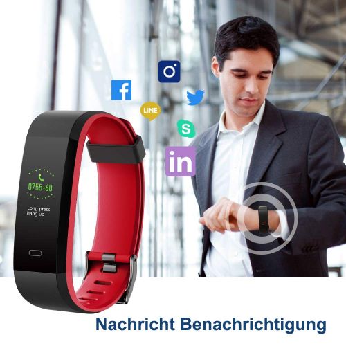  [아마존 핫딜]  [아마존핫딜]YAMAY Fitness Armband mit Pulsuhr,Wasserdicht IP68 Schrittzahler Fitness Uhr Farbbildschirm Fitness Tracker Pulsmesser Smartwatch Aktivitatstracker Sportuhr fuer Damen Herren fuer IO