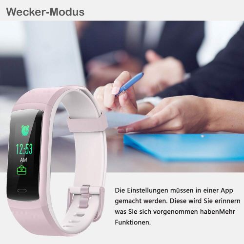  [아마존 핫딜]  [아마존핫딜]YAMAY Fitness Armband,Smartwatch Wasserdicht IP68 Fitness Uhr Fitness Tracker mit Pulsmesser Schrittzahler Pulsuhr Aktivitatstracker Sportuhr fuer Damen Herren Anruf SMS Beachten fue