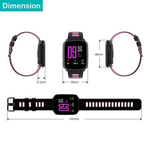  [아마존 핫딜]  [아마존핫딜]YAMAY Smartwatch Wasserdicht IP68 Smart Watch Uhr mit Pulsmesser Fitness Tracker Sport Uhr Fitness Uhr mit Schrittzahler,Schlaf-Monitor,Stoppuhr,Call SMS Benachrichtigung Push fuer