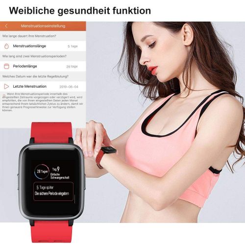  [아마존 핫딜]  [아마존핫딜]YAMAY Smartwatch,Fitness Armband Uhr Voller Touch Screen Fitness Uhr IP68 Wasserdicht Fitness Tracker Sportuhr mit Schrittzahler Pulsuhren Stoppuhr fuer Damen Herren Smart Watch fuer