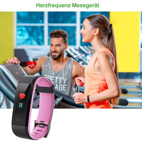  [아마존 핫딜]  [아마존핫딜]YAMAY Fitness Tracker,Smartwatch Wasserdicht IP68 Fitness Armband mit Pulsmesser 0,96 Zoll Farbbildschirm Aktivitatstracker Pulsuhren Schrittzahler Uhr Smart Watch Fitness Uhr fuer