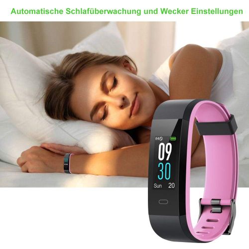  [아마존 핫딜]  [아마존핫딜]YAMAY Fitness Tracker,Smartwatch Wasserdicht IP68 Fitness Armband mit Pulsmesser 0,96 Zoll Farbbildschirm Aktivitatstracker Pulsuhren Schrittzahler Uhr Smart Watch Fitness Uhr fuer