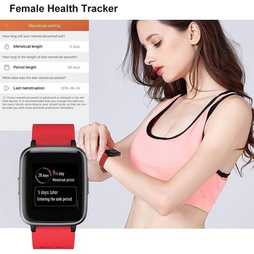  YAMAY Smart Watch for Android and iOS Phone IP68 Waterproof, Fitness Tracker Watch with Heart Rate Monitor Step Sleep Tracker, Smartwatch Compatible with iPhone Samsung, Watch for