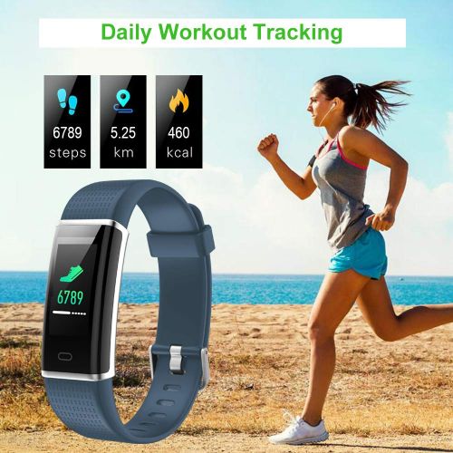  YAMAY Fitness Tracker with Heart Rate Monitor, Fitness Watch Activity Tracker Smart Watch with Sleep Monitor 14 Sports Mode,Pedometer Watch for Kids Men Women (Color Screen,IP68 Wa