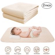 YAMOM Baby Waterproof Bed Pad Organic Cotton Mattress Protector Reusable Incontinence 4 Protective...