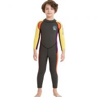 YAMTHR Kids Wetsuit 2.5mm Premium Neoprene Shorty Full Swimsuit One Piece UV Protection for Toddler Baby Children and Girls Boys