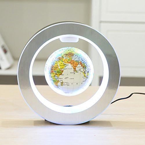  [아마존베스트]YANGHX Levitation Floating Globe 4inch Rotating Magnetic Mysteriously Suspended in Air World Map Home Decoration Crafts Fashion Holiday Gifts (White)