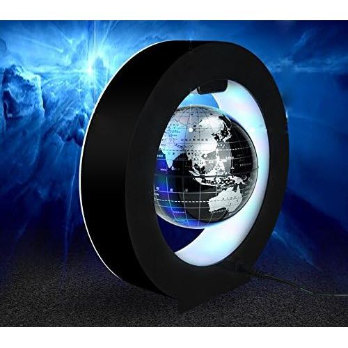  [아마존베스트]YANGHX Levitation Floating Globe 4inch Rotating Magnetic Mysteriously Suspended in Air World Map Home Decoration Crafts Fashion Holiday Gifts (White)