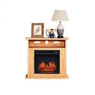 YANGLIYU Freestanding Fireplace Electric Fire Place, Indoor Heater Log Wood Burning Effect Flame Portable Fireplace Stove Electric Fire Suite (Color : Original Wood Grain Color)