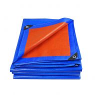 YANGZAI Large Large Tarpaulin Waterproof Sunshade Depots with Nylon Rope Reinforced Double-Sided Blue/Orange Poly Cover for Cars Pool Camping Tent Multi-Size