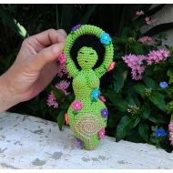 /YANKAcrochet Spiral Goddess amigurumi doll Mother Earth goddess Wiccan goddess crochet doll pagan spiritual gift
