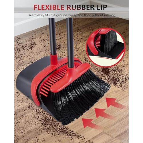  Broom and Dustpan Set for Home, Upgrade 52