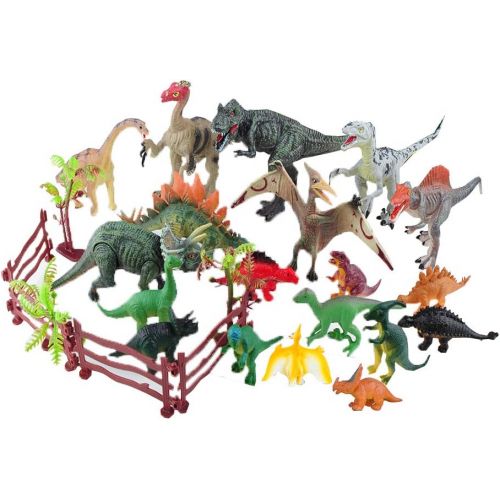  YAOASEN Dinosaur Toys for Boys and Kids Realistic Action Figures Educational Toys,Including T-Rex, Velociraptor Etc,27 Pcs-Gift for Toddler Girls Age 3 4 5