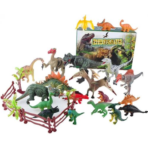  YAOASEN Dinosaur Toys for Boys and Kids Realistic Action Figures Educational Toys,Including T-Rex, Velociraptor Etc,27 Pcs-Gift for Toddler Girls Age 3 4 5