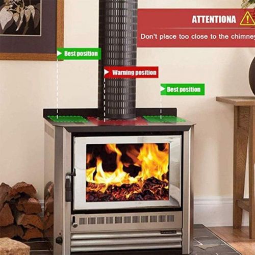  YAOBAO Heat Powered Stove Fan,4 Blade Fireplaces Fan,Silent Eco Friendly Wood Burning for Gas,Pellet,Wood,Log Burning Stoves,50 400°C/790G