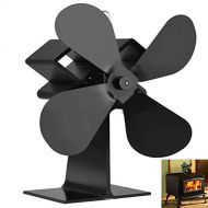 YAOBAO Heat Powered Stove Fan,4 Blade Fireplaces Fan,Silent Eco Friendly Wood Burning for Gas,Pellet,Wood,Log Burning Stoves for Efficient Heat, 8.4X7 Inch