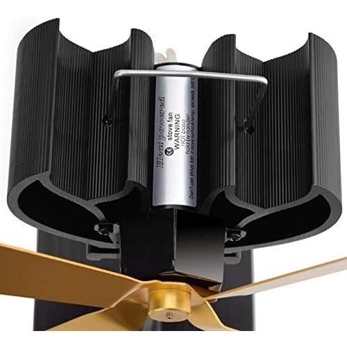  YAOBAO Heat Powered Stove Fan, 4 Blade Heat Powered Stove Fan for Wood/Log Burner/Fireplace Increases 80% More Warm Air Than 2 Blade Fan, Eco Friendly,Yellow