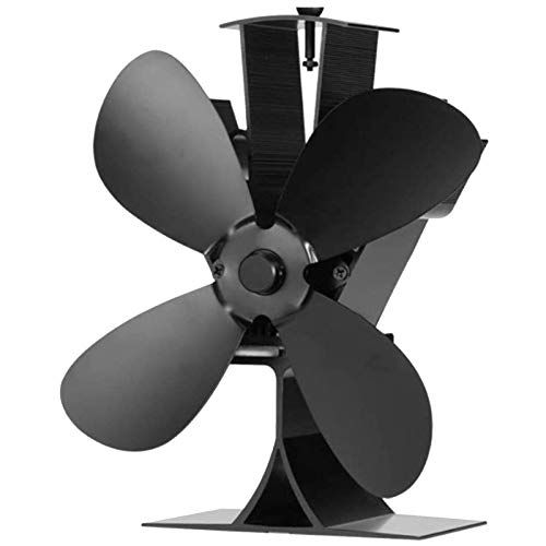  YAOBAO Stove Fan for Heating, Heat Powered 4 Blade Stove Fan, Silent Operation Heat Powered Stove Fan for Wood Log Burner Fireplace,Eco Friendly And Efficient Heat Distribution