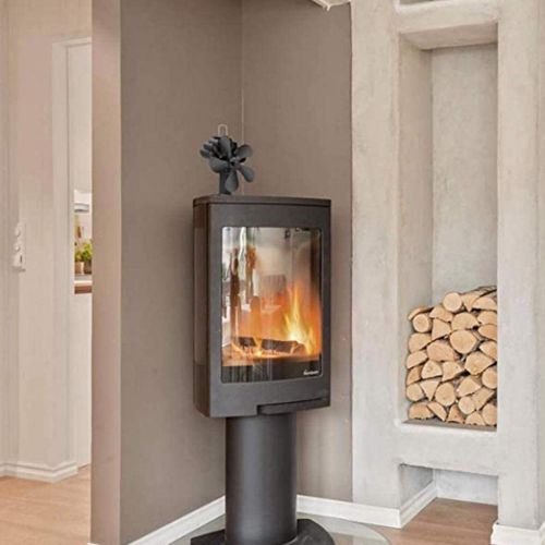  YAOBAO Stove Fan for Heating, Heat Powered 4 Blade Stove Fan, Silent Operation Heat Powered Stove Fan for Wood Log Burner Fireplace,Eco Friendly And Efficient Heat Distribution