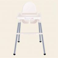 YAOHM Travel Booster Seat with Tray for Baby | Folding Portable High Chair for Eating,Tip-Free Design Straps to Kitchen Chairs or Pop and Sit Anywhere,White,leathercushion