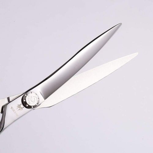  YAOSHIBIAN-shears 7 Inch High-end Pet Scissors Stainless Steel Flat Shear Beauty Tools Shears (Color : Silver)