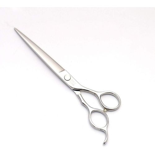  YAOSHIBIAN-shears 440C Steel Pet Grooming Straight Flat Shear, 7.0 Inch Pet Scissors Shears (Color : Silver)