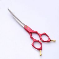 YAOSHIBIAN-shears 6.0 Inch,Small Curved Shears Pet Groomer Special Shaving Tools Stainless Steel Pet Scissors Red Trimming Shears (Color : Red)