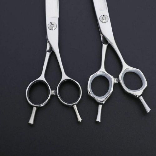  YAOSHIBIAN-shears 6-inch Professional Hairdressing Scissors, Pet Scissors Shears (Color : Silver)