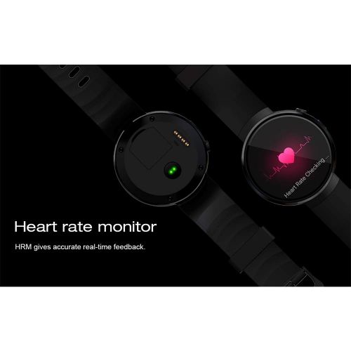  YAOkxin Fitness Tracker, Smart Watch 1+16GB Telephone Watch,HD, 2 megapixel Camera Heart Rate Monitoring, Local Weather alerts, Sports Pedometer for Women Men