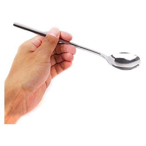  [아마존베스트]YAPULLYA YAPULLY Polished Stainless Steel Spoons and Chopsticks Set, Korean Chopsticks and Spoons tableware with long-hand, Reusable, set of 3-silver