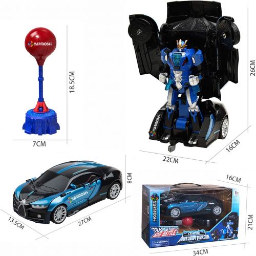  YARMOSHI RC Car Robot Remote Control USB Charger Fights Throws Punches - Punching Bag Included Scale 1:16 Fun Gift for Boys Girls Action Figure Age 5+