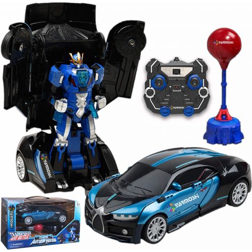  YARMOSHI RC Car Robot Remote Control USB Charger Fights Throws Punches - Punching Bag Included Scale 1:16 Fun Gift for Boys Girls Action Figure Age 5+