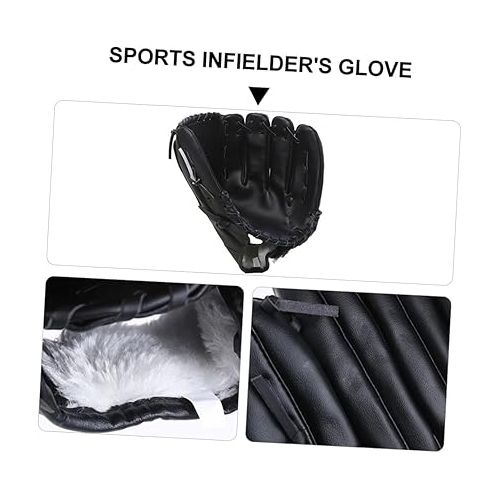  YARNOW 3 Pcs Baseball Glove Toddler Gloves Softball Infielders Gloves Hand Throw Gloves Sports Infielders Glove Gloves for Kids Outfield Glove Left Hit The Ball Child Pu Training Gloves