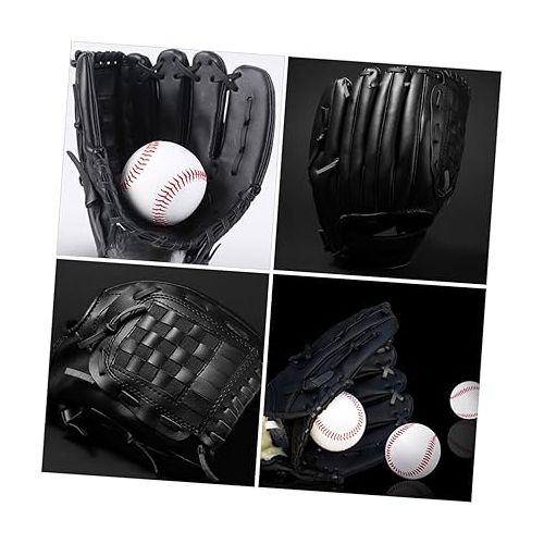  YARNOW 3 Pcs Baseball Glove Toddler Gloves Softball Infielders Gloves Hand Throw Gloves Sports Infielders Glove Gloves for Kids Outfield Glove Left Hit The Ball Child Pu Training Gloves