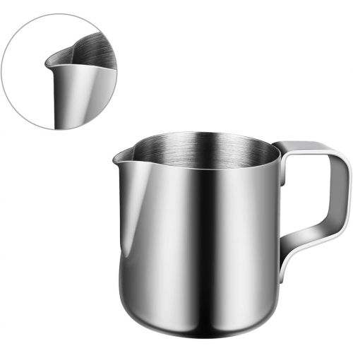  YARNOW Milk Frothing Pitcher 100ml, Stainless Steel Espresso Milk Steaming Pitcher Coffee Milk Frother Jug Cup for Espresso Machine, Milk Frother, Latte Art 1PCS