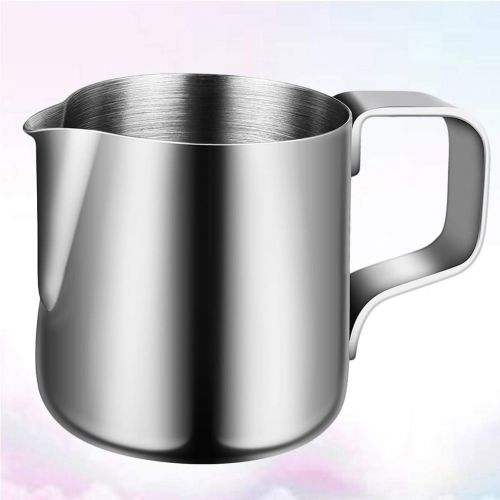  YARNOW Milk Frothing Pitcher 100ml, Stainless Steel Espresso Milk Steaming Pitcher Coffee Milk Frother Jug Cup for Espresso Machine, Milk Frother, Latte Art 1PCS