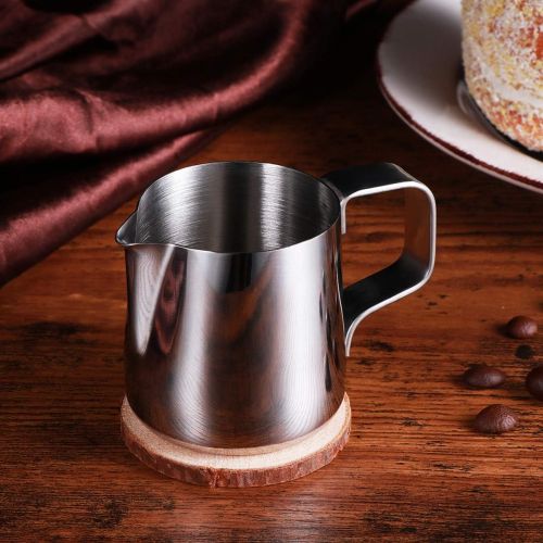  YARNOW Milk Frothing Pitcher 100ml, Stainless Steel Espresso Milk Steaming Pitcher Coffee Milk Frother Jug Cup for Espresso Machine, Milk Frother, Latte Art 1PCS