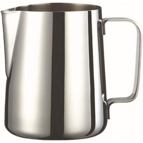  YARNOW Milk Frothing Pitcher 20oz, Stainless Steel Espresso Milk Steaming Pitcher Silver Coffee Milk Frother Jug Cup for Espresso Machine, Milk Frother, Latte Art (600ML)