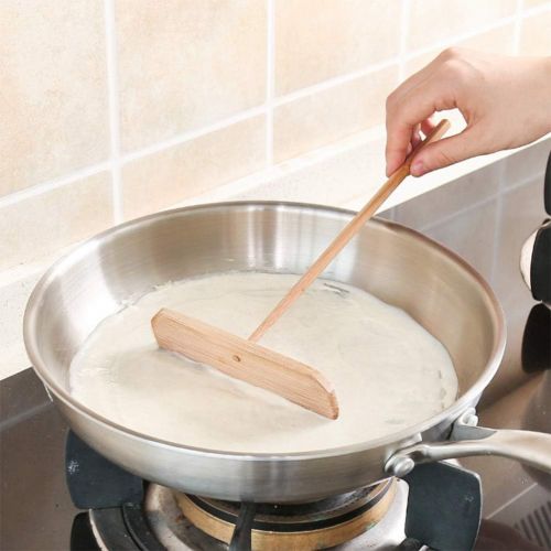  [아마존베스트]YARNOW 4PCS Wooden Crepe Spreader, T Shape Crepe Pancake Spreader Stick Bamboo Non-Stick Crepe Maker Pancake Batter Spreader Natural Home Kitchen Crepe Tool (23X13X3.5CM)