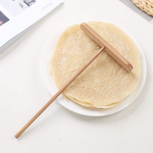  [아마존베스트]YARNOW 4PCS Wooden Crepe Spreader, T Shape Crepe Pancake Spreader Stick Bamboo Non-Stick Crepe Maker Pancake Batter Spreader Natural Home Kitchen Crepe Tool (23X13X3.5CM)