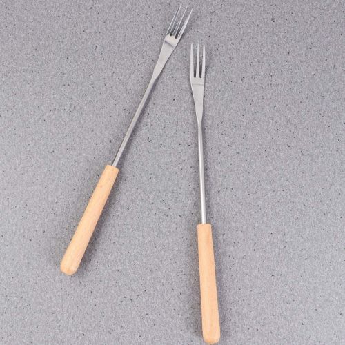  [아마존베스트]YARNOW Pack of 6 cheese fondue forks barbecue skewer forks with heat-resistant wooden handle for chocolate cheese fondue marshmallow roasting