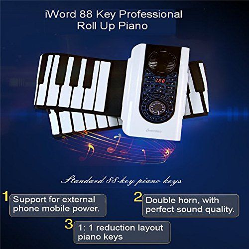  YARUIFANSEN 88 Key Professional Roll Up Electronic Keyboard Piano Flexible Piano With MIDI Keyboard For Musical Instruments Lover Gift